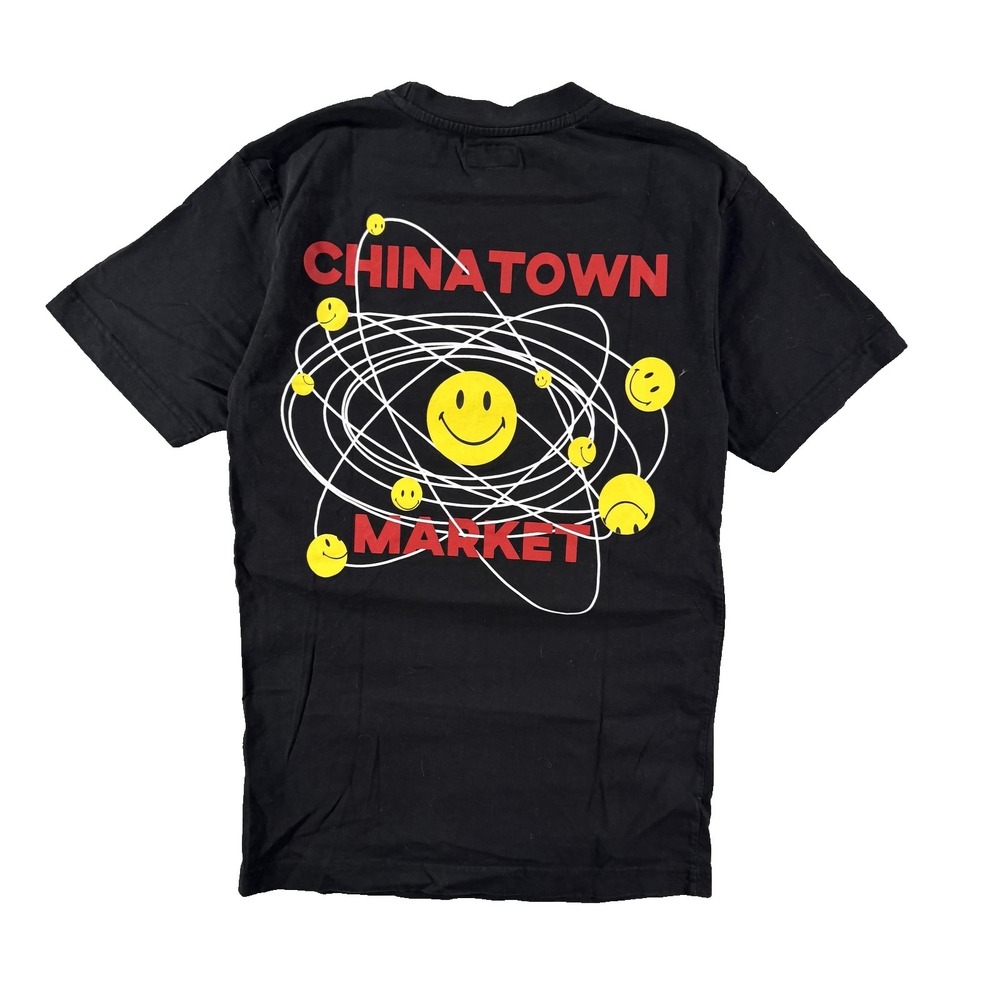 Chinatown Market Shirt Mens Small‎ Black Smiley Atom Graphic Streetwear Tee